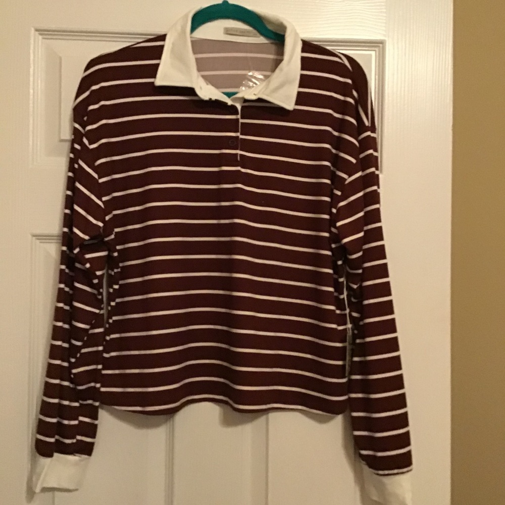 NWT Active USA 2 Button Long Sleeve Shirt